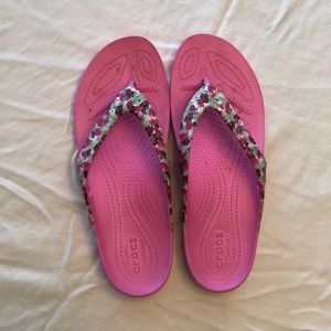 Croc flip flops